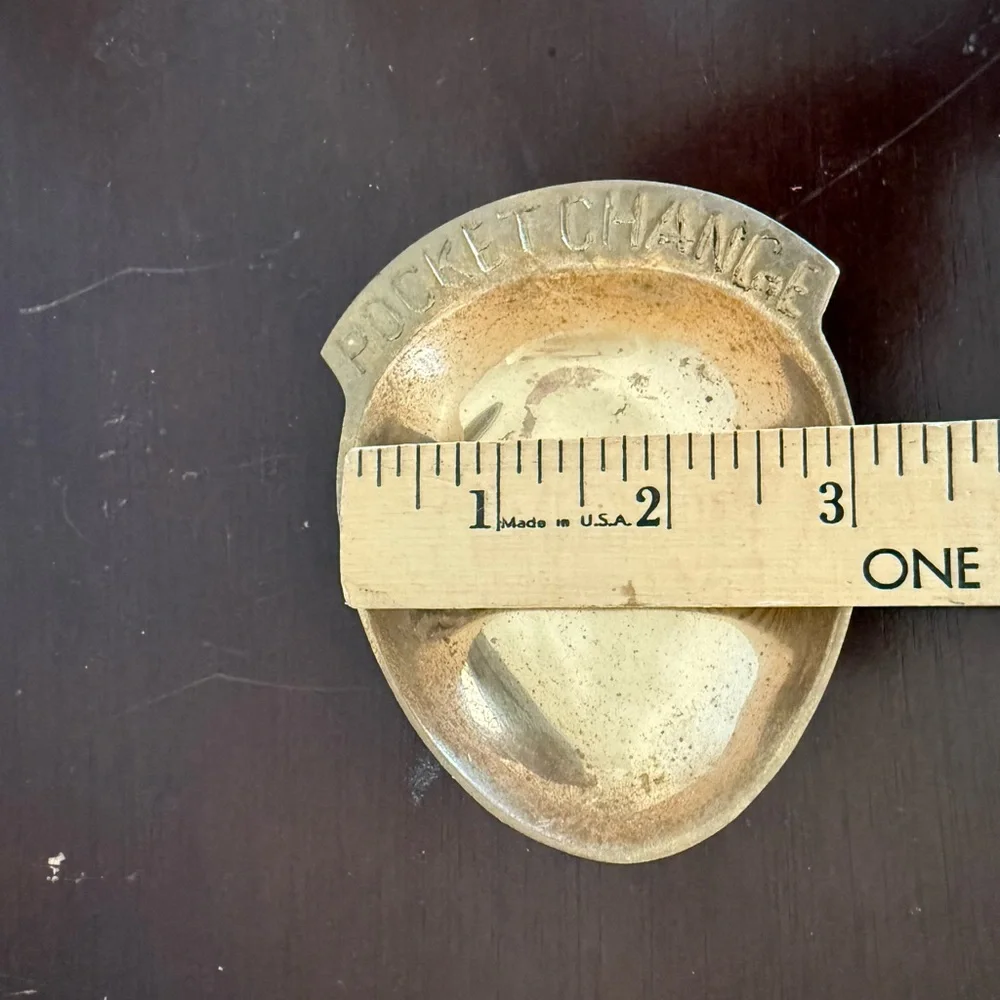 Vintage‎ Solid Brass “Pocket Change” Dish trinket decor
